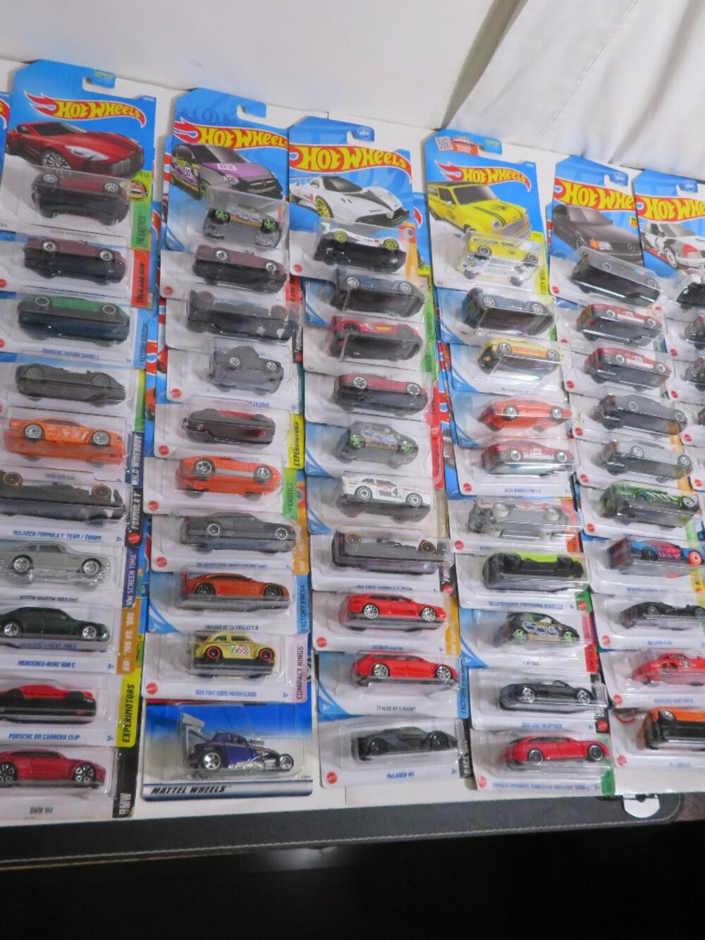 Lot of 72 Hot Wheels Mainline Cars European Mclaren Porsche Audi w/ Duplicates